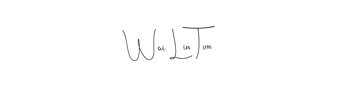 How to make Wai Lin Tun signature? Andilay-7BmLP is a professional autograph style. Create handwritten signature for Wai Lin Tun name. Wai Lin Tun signature style 4 images and pictures png