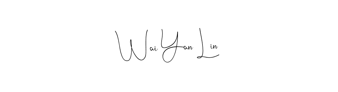 The best way (Andilay-7BmLP) to make a short signature is to pick only two or three words in your name. The name Wai Yan Lin include a total of six letters. For converting this name. Wai Yan Lin signature style 4 images and pictures png