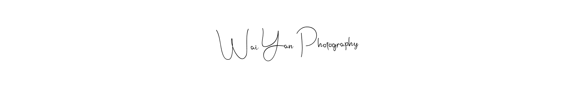 How to make Wai Yan Photography signature? Andilay-7BmLP is a professional autograph style. Create handwritten signature for Wai Yan Photography name. Wai Yan Photography signature style 4 images and pictures png