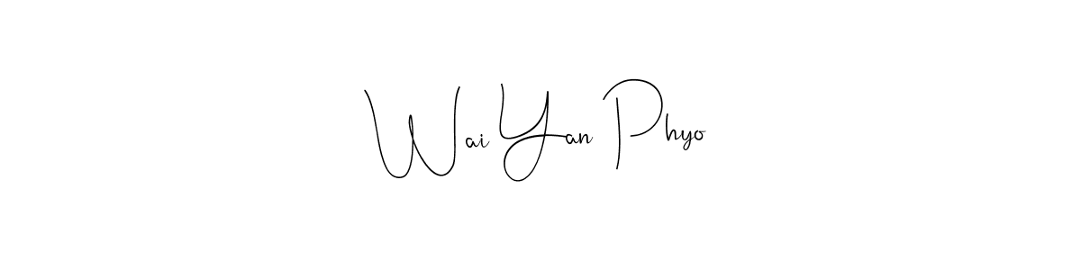 Andilay-7BmLP is a professional signature style that is perfect for those who want to add a touch of class to their signature. It is also a great choice for those who want to make their signature more unique. Get Wai Yan Phyo name to fancy signature for free. Wai Yan Phyo signature style 4 images and pictures png