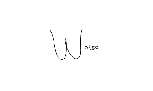 Design your own signature with our free online signature maker. With this signature software, you can create a handwritten (Andilay-7BmLP) signature for name Waiss. Waiss signature style 4 images and pictures png