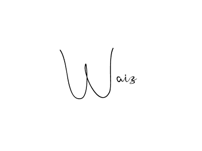 Create a beautiful signature design for name Waiz. With this signature (Andilay-7BmLP) fonts, you can make a handwritten signature for free. Waiz signature style 4 images and pictures png