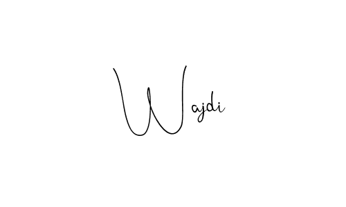 Use a signature maker to create a handwritten signature online. With this signature software, you can design (Andilay-7BmLP) your own signature for name Wajdi. Wajdi signature style 4 images and pictures png