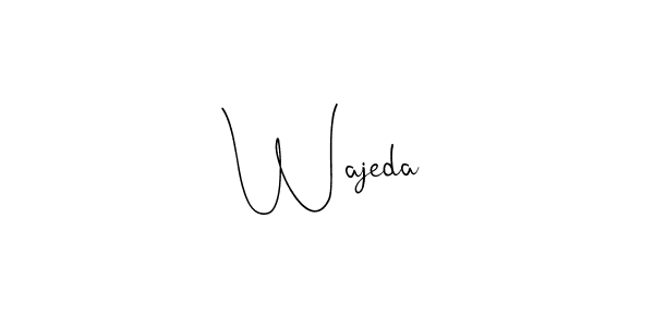 Make a beautiful signature design for name Wajeda. With this signature (Andilay-7BmLP) style, you can create a handwritten signature for free. Wajeda signature style 4 images and pictures png