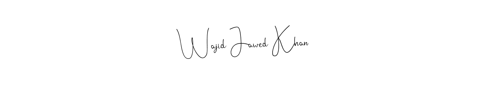 Andilay-7BmLP is a professional signature style that is perfect for those who want to add a touch of class to their signature. It is also a great choice for those who want to make their signature more unique. Get Wajid Jawed Khan name to fancy signature for free. Wajid Jawed Khan signature style 4 images and pictures png