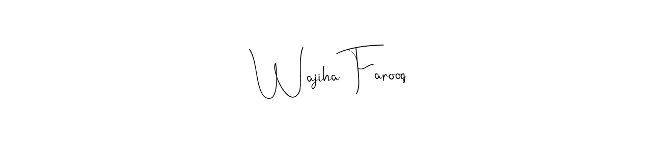 You can use this online signature creator to create a handwritten signature for the name Wajiha Farooq. This is the best online autograph maker. Wajiha Farooq signature style 4 images and pictures png