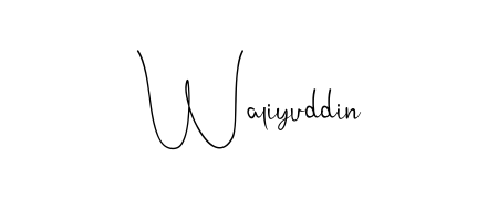 Looking for an artistic signature for Waliyuddin? The Andilay-7BmLP calligraphy style gives a sophisticated flow suitable for business cards and emails. Waliyuddin signature style 4 images and pictures png