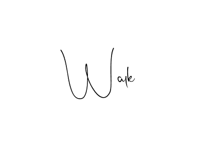Make a beautiful signature design for name Walk. With this signature (Andilay-7BmLP) style, you can create a handwritten signature for free. Walk signature style 4 images and pictures png