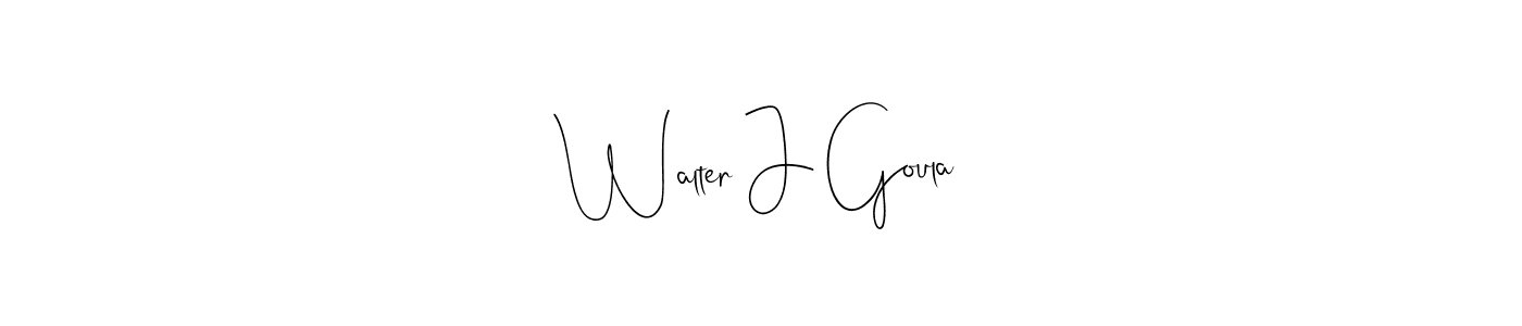 Use a signature maker to create a handwritten signature online. With this signature software, you can design (Andilay-7BmLP) your own signature for name Walter J Goula. Walter J Goula signature style 4 images and pictures png