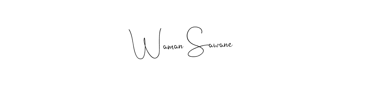 This is the best signature style for the Waman Sawane name. Also you like these signature font (Andilay-7BmLP). Mix name signature. Waman Sawane signature style 4 images and pictures png