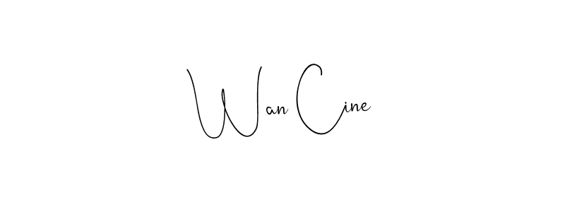 Use a signature maker to create a handwritten signature online. With this signature software, you can design (Andilay-7BmLP) your own signature for name Wan Cine. Wan Cine signature style 4 images and pictures png