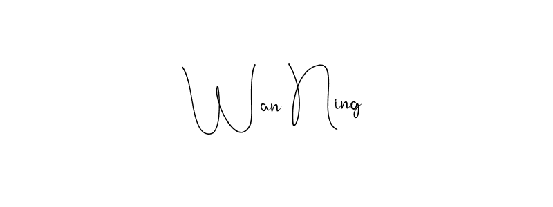 Use a signature maker to create a handwritten signature online. With this signature software, you can design (Andilay-7BmLP) your own signature for name Wan Ning. Wan Ning signature style 4 images and pictures png