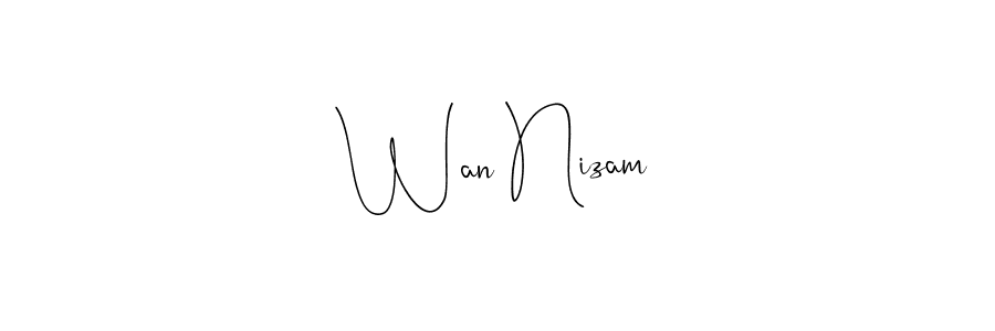 This is the best signature style for the Wan Nizam name. Also you like these signature font (Andilay-7BmLP). Mix name signature. Wan Nizam signature style 4 images and pictures png