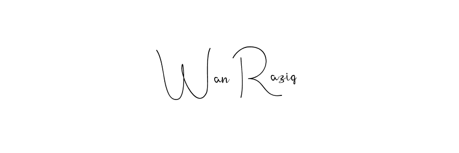 Make a beautiful signature design for name Wan Raziq. Use this online signature maker to create a handwritten signature for free. Wan Raziq signature style 4 images and pictures png