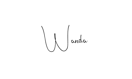 How to make Wanda signature? Andilay-7BmLP is a professional autograph style. Create handwritten signature for Wanda name. Wanda signature style 4 images and pictures png