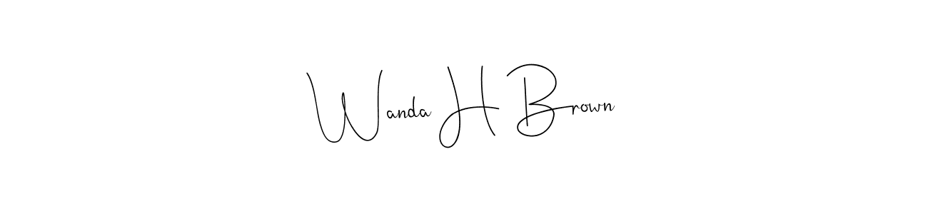 How to Draw Wanda H Brown signature style? Andilay-7BmLP is a latest design signature styles for name Wanda H Brown. Wanda H Brown signature style 4 images and pictures png