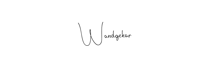 How to make Wandgekar name signature. Use Andilay-7BmLP style for creating short signs online. This is the latest handwritten sign. Wandgekar signature style 4 images and pictures png