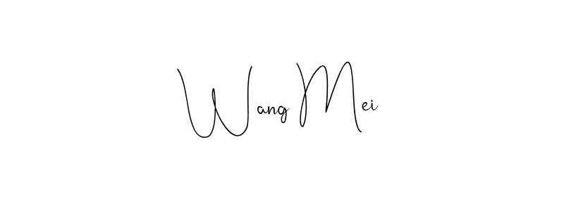 Use a signature maker to create a handwritten signature online. With this signature software, you can design (Andilay-7BmLP) your own signature for name Wang Mei. Wang Mei signature style 4 images and pictures png