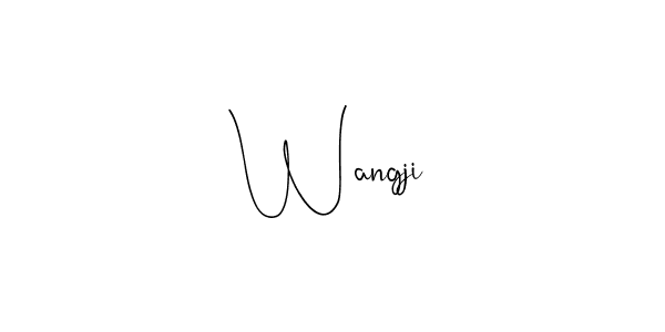 Design your own signature with our free online signature maker. With this signature software, you can create a handwritten (Andilay-7BmLP) signature for name Wangji. Wangji signature style 4 images and pictures png