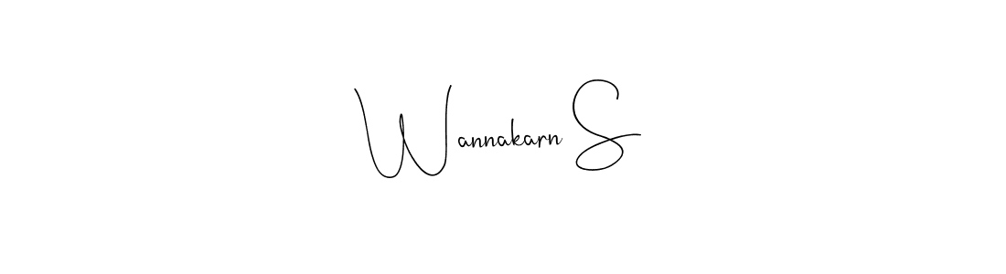 How to make Wannakarn S signature? Andilay-7BmLP is a professional autograph style. Create handwritten signature for Wannakarn S name. Wannakarn S signature style 4 images and pictures png