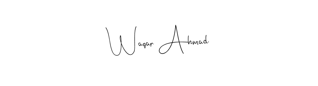 Create a beautiful signature design for name Waqar Ahmad. With this signature (Andilay-7BmLP) fonts, you can make a handwritten signature for free. Waqar Ahmad signature style 4 images and pictures png