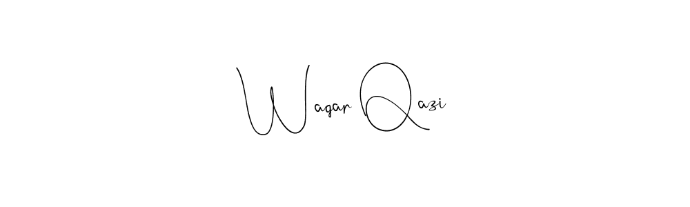 This is the best signature style for the Waqar Qazi name. Also you like these signature font (Andilay-7BmLP). Mix name signature. Waqar Qazi signature style 4 images and pictures png