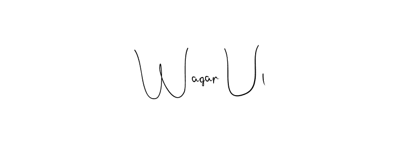 The best way (Andilay-7BmLP) to make a short signature is to pick only two or three words in your name. The name Waqar Ul include a total of six letters. For converting this name. Waqar Ul signature style 4 images and pictures png