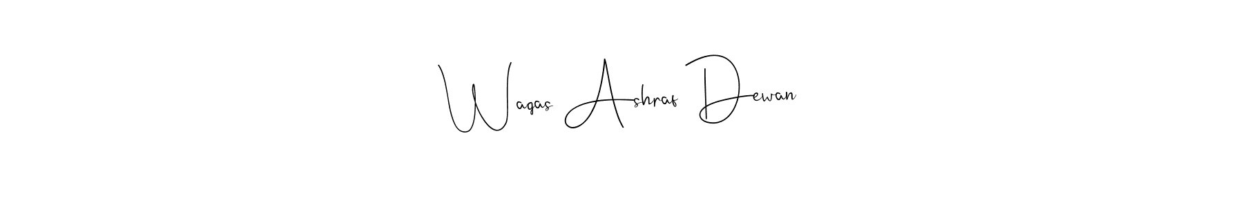 This is the best signature style for the Waqas Ashraf Dewan name. Also you like these signature font (Andilay-7BmLP). Mix name signature. Waqas Ashraf Dewan signature style 4 images and pictures png