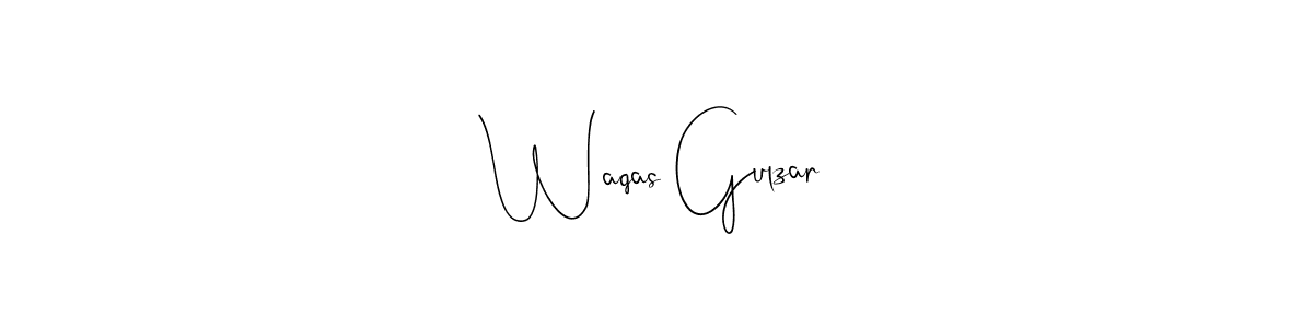 This is the best signature style for the Waqas Gulzar name. Also you like these signature font (Andilay-7BmLP). Mix name signature. Waqas Gulzar signature style 4 images and pictures png