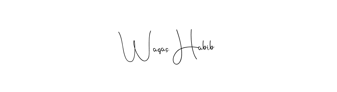 Design your own signature with our free online signature maker. With this signature software, you can create a handwritten (Andilay-7BmLP) signature for name Waqas Habib. Waqas Habib signature style 4 images and pictures png