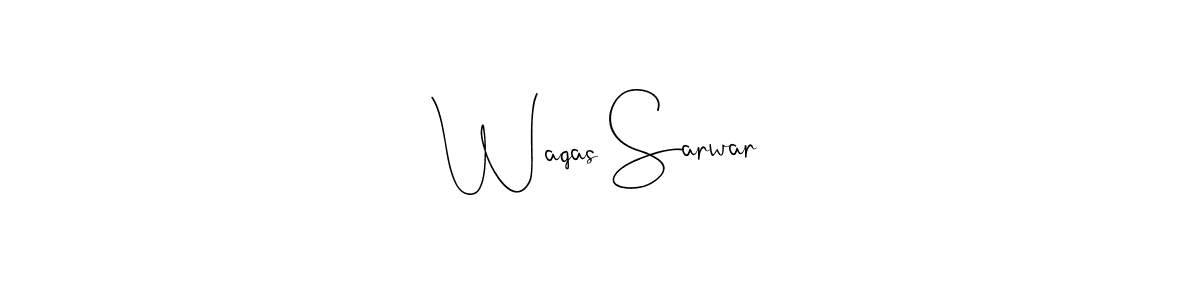 if you are searching for the best signature style for your name Waqas Sarwar. so please give up your signature search. here we have designed multiple signature styles  using Andilay-7BmLP. Waqas Sarwar signature style 4 images and pictures png