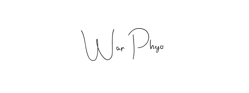 You should practise on your own different ways (Andilay-7BmLP) to write your name (War Phyo) in signature. don't let someone else do it for you. War Phyo signature style 4 images and pictures png