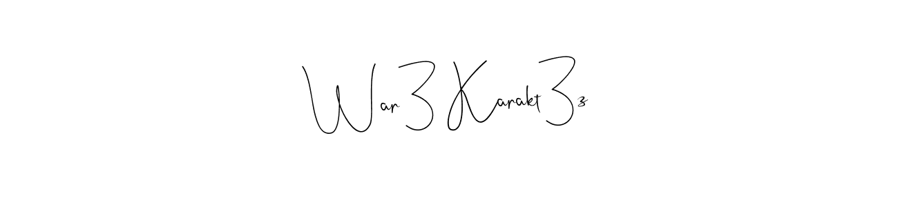 if you are searching for the best signature style for your name War3 Karakt3z. so please give up your signature search. here we have designed multiple signature styles  using Andilay-7BmLP. War3 Karakt3z signature style 4 images and pictures png