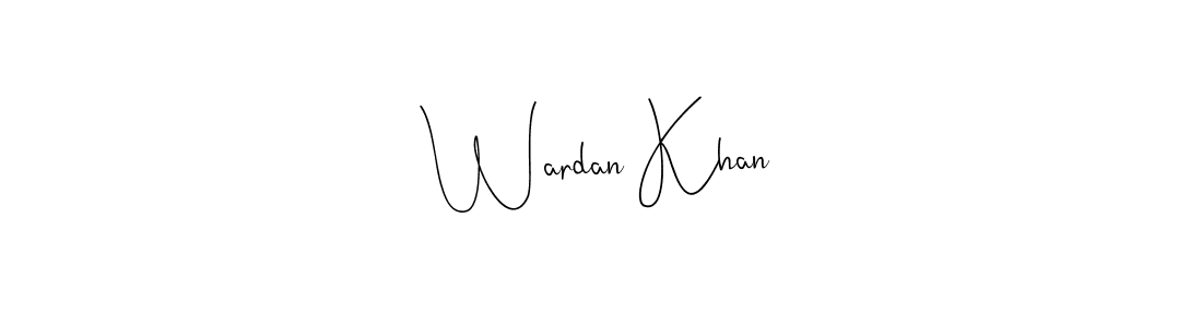 Also You can easily find your signature by using the search form. We will create Wardan Khan name handwritten signature images for you free of cost using Andilay-7BmLP sign style. Wardan Khan signature style 4 images and pictures png