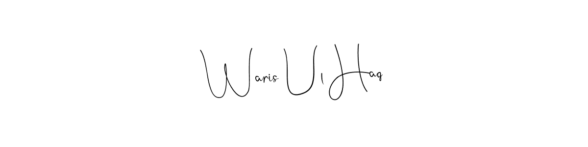 This is the best signature style for the Waris Ul Haq name. Also you like these signature font (Andilay-7BmLP). Mix name signature. Waris Ul Haq signature style 4 images and pictures png