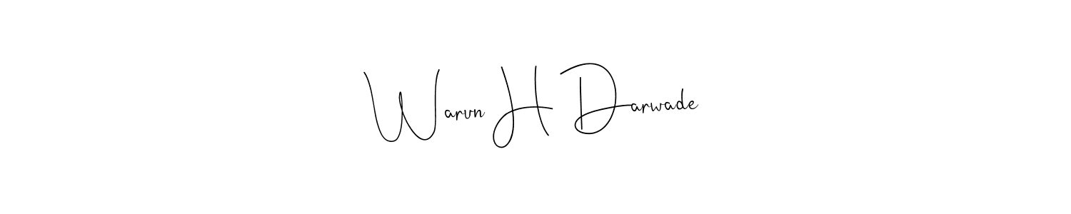 You can use this online signature creator to create a handwritten signature for the name Warun H Darwade. This is the best online autograph maker. Warun H Darwade signature style 4 images and pictures png