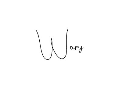 How to make Wary name signature. Use Andilay-7BmLP style for creating short signs online. This is the latest handwritten sign. Wary signature style 4 images and pictures png