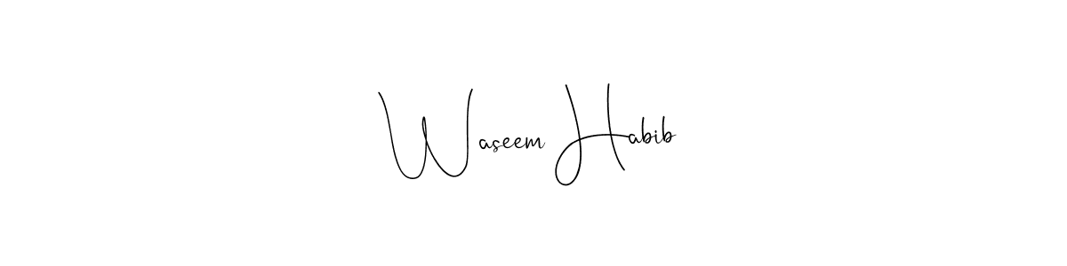 Waseem Habib stylish signature style. Best Handwritten Sign (Andilay-7BmLP) for my name. Handwritten Signature Collection Ideas for my name Waseem Habib. Waseem Habib signature style 4 images and pictures png