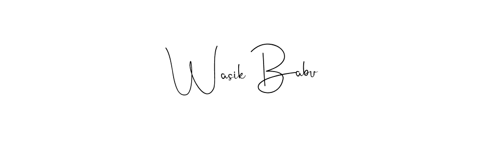 Make a beautiful signature design for name Wasik Babu. Use this online signature maker to create a handwritten signature for free. Wasik Babu signature style 4 images and pictures png