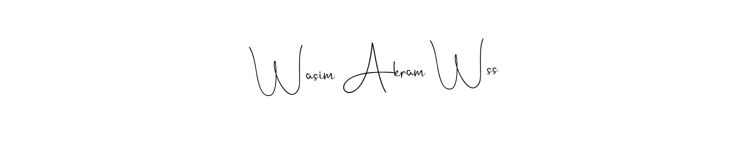 Make a beautiful signature design for name Wasim Akram Wss. With this signature (Andilay-7BmLP) style, you can create a handwritten signature for free. Wasim Akram Wss signature style 4 images and pictures png