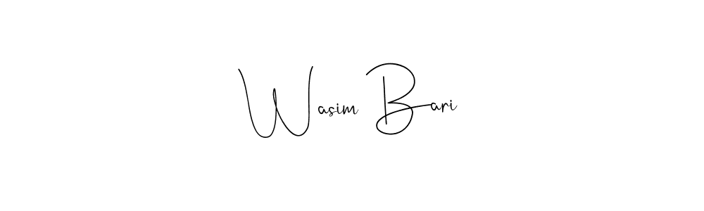 Wasim Bari stylish signature style. Best Handwritten Sign (Andilay-7BmLP) for my name. Handwritten Signature Collection Ideas for my name Wasim Bari. Wasim Bari signature style 4 images and pictures png