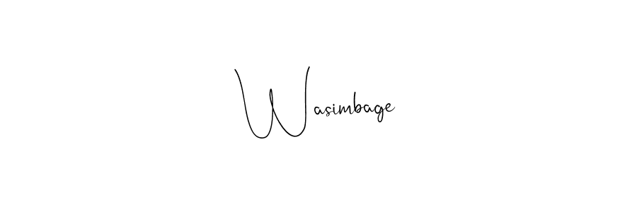 You should practise on your own different ways (Andilay-7BmLP) to write your name (Wasimbage) in signature. don't let someone else do it for you. Wasimbage signature style 4 images and pictures png