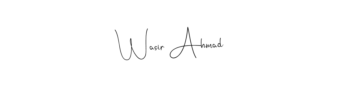 Make a beautiful signature design for name Wasir Ahmad. With this signature (Andilay-7BmLP) style, you can create a handwritten signature for free. Wasir Ahmad signature style 4 images and pictures png