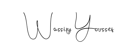 The Andilay-7BmLP handwriting style adds charm and authenticity to name Wassily Youssef. A wonderful choice for personal thank-you notes. Wassily Youssef signature style 4 images and pictures png