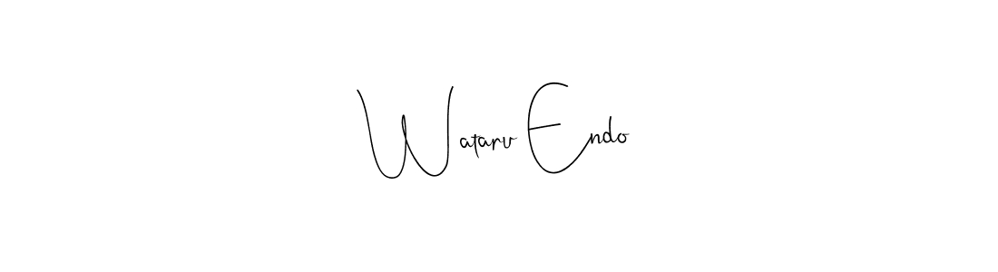 Make a beautiful signature design for name Wataru Endo. With this signature (Andilay-7BmLP) style, you can create a handwritten signature for free. Wataru Endo signature style 4 images and pictures png