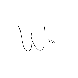 Waw stylish signature style. Best Handwritten Sign (Andilay-7BmLP) for my name. Handwritten Signature Collection Ideas for my name Waw. Waw signature style 4 images and pictures png