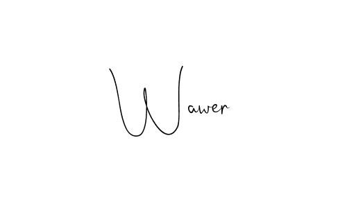 Use a signature maker to create a handwritten signature online. With this signature software, you can design (Andilay-7BmLP) your own signature for name Wawer. Wawer signature style 4 images and pictures png