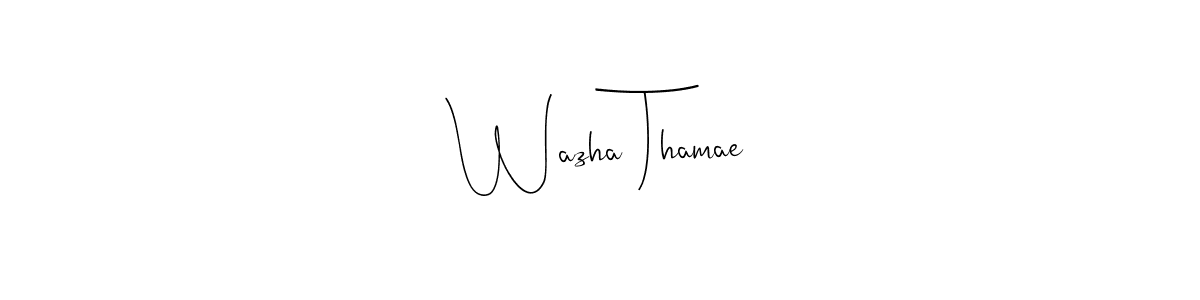 You can use this online signature creator to create a handwritten signature for the name Wazha Thamae. This is the best online autograph maker. Wazha Thamae signature style 4 images and pictures png