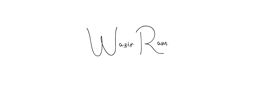 Also we have Wazir Ram name is the best signature style. Create professional handwritten signature collection using Andilay-7BmLP autograph style. Wazir Ram signature style 4 images and pictures png