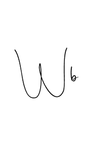 How to make Wb signature? Andilay-7BmLP is a professional autograph style. Create handwritten signature for Wb name. Wb signature style 4 images and pictures png